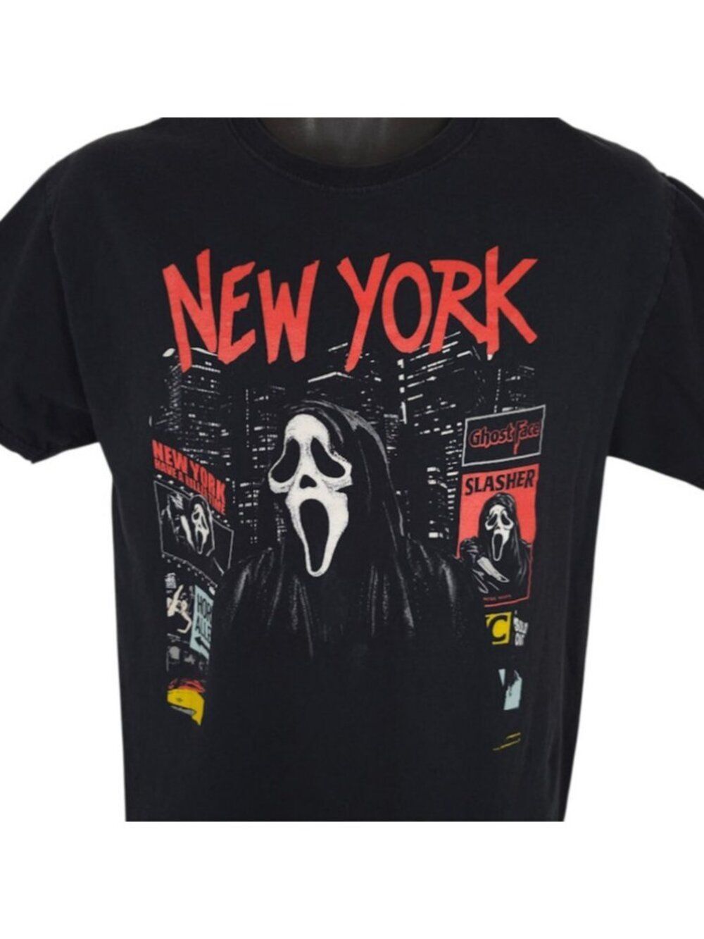 Scream Movie T Shirt Mens Size Small Black Ghostface Horror Movie New York